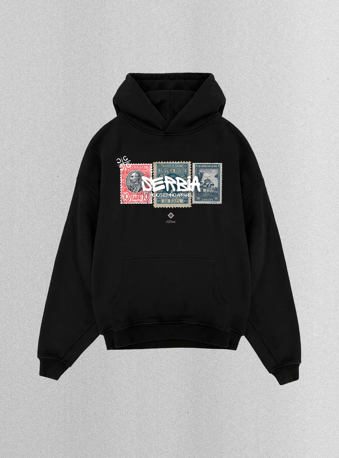 The Serbian Stamp 🇷🇸 Premium Hoodie