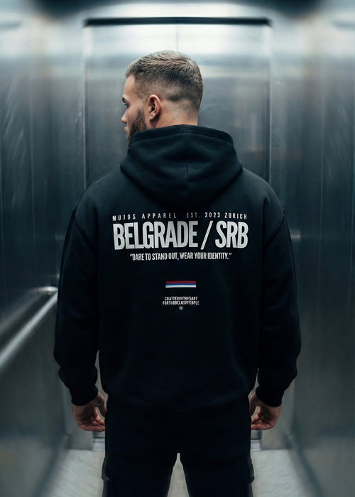 IDENTITY: BELGRADE. Heavyweight oversized Hoodie